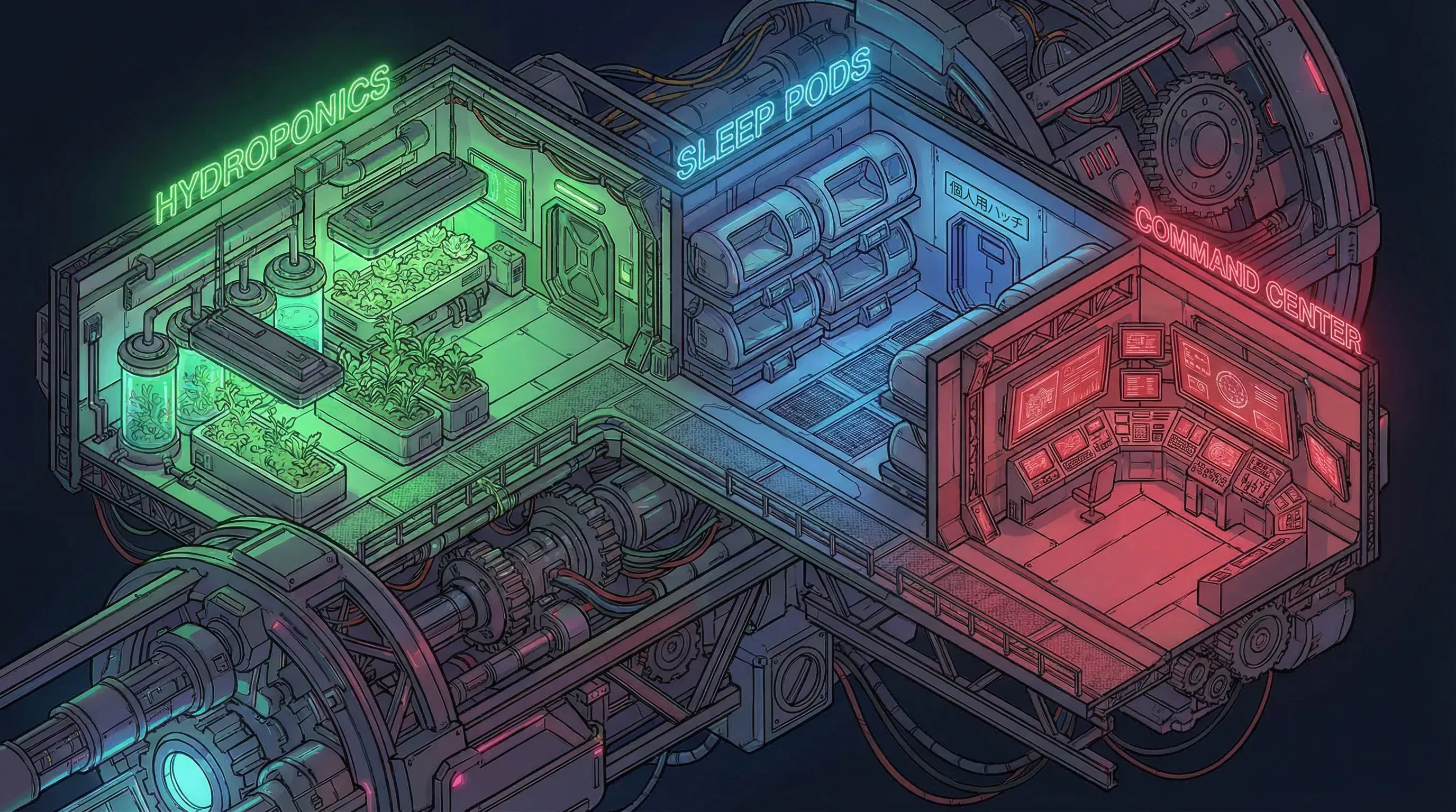 SF建築の断面図