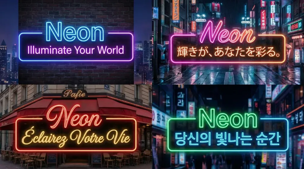 多言語広告バナーの生成例